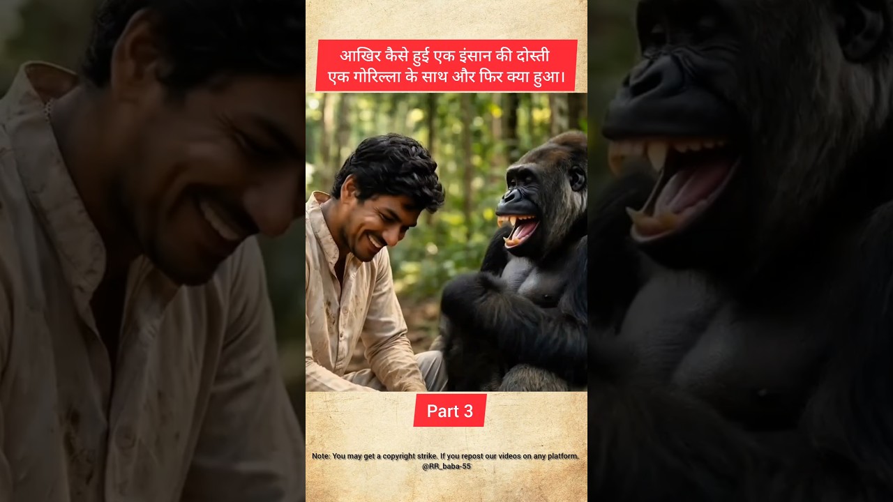 Man befriends gorilla part 3 #shorts #viral #shortsviral