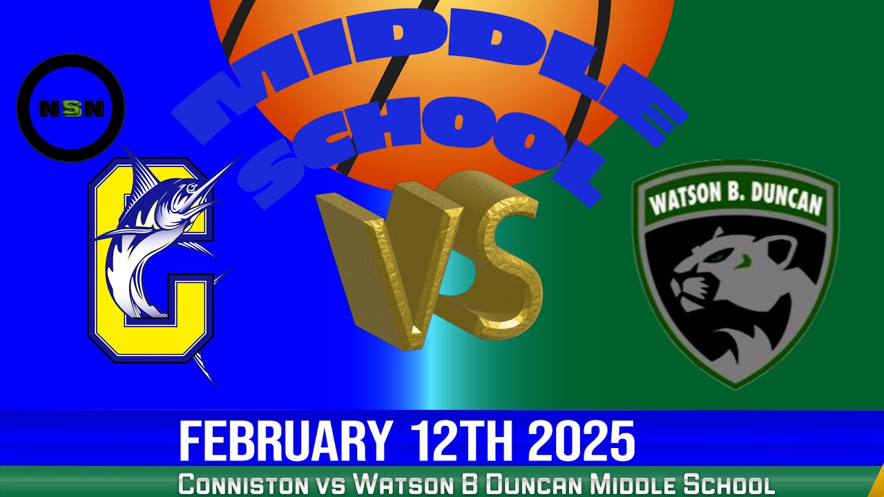 2.12.2025 Conniston vs Watson B  Duncan Middle School Boys Basketball