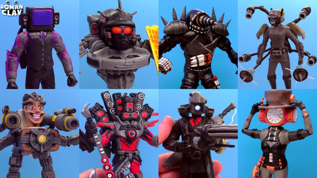 Making All Skibidi Toilet and Titans with Clay | Part 5