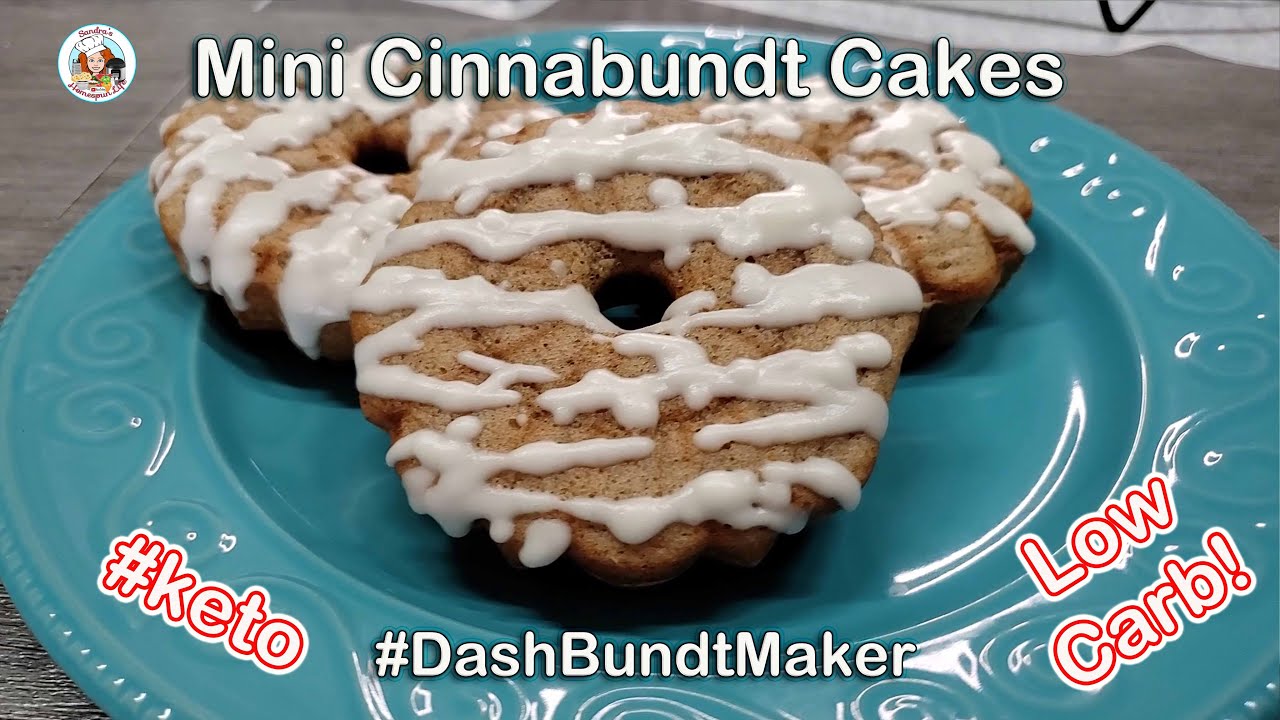 #KETO Low Carb Mini Cinnabundt Cakes in the Dash bundt maker