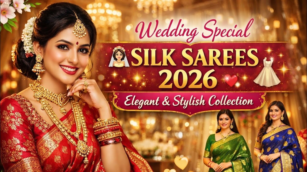 🌸 Wedding Special Silk Sarees 2026 👗 | Elegant & Stylish Silk Collection ✨