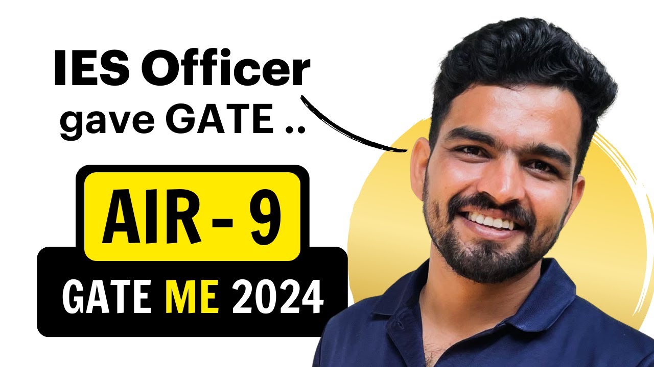 AIR - 9 (GATE 2024) and IES Officer shares his journey | Mechanical Topper from Exergic