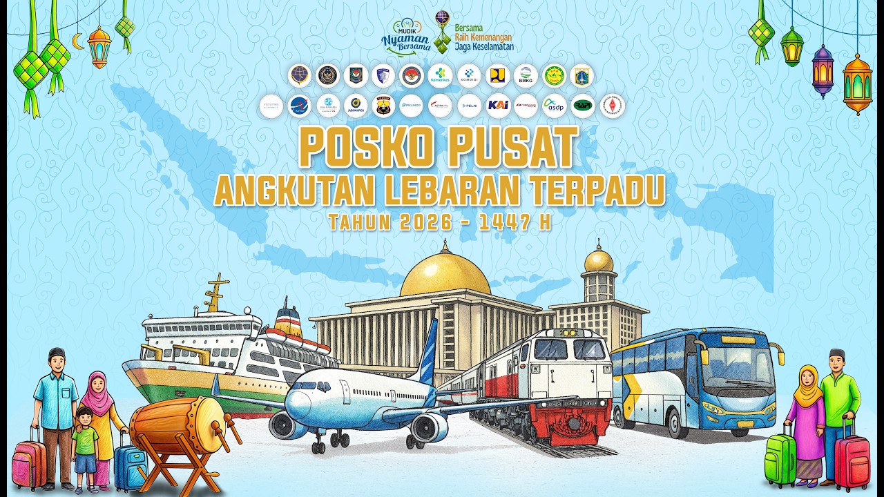 Pembukaan Posko Pusat Angkutan Lebaran Terpadu Tahun 2026 (1447 Hijriah) Kementerian Perhubungan