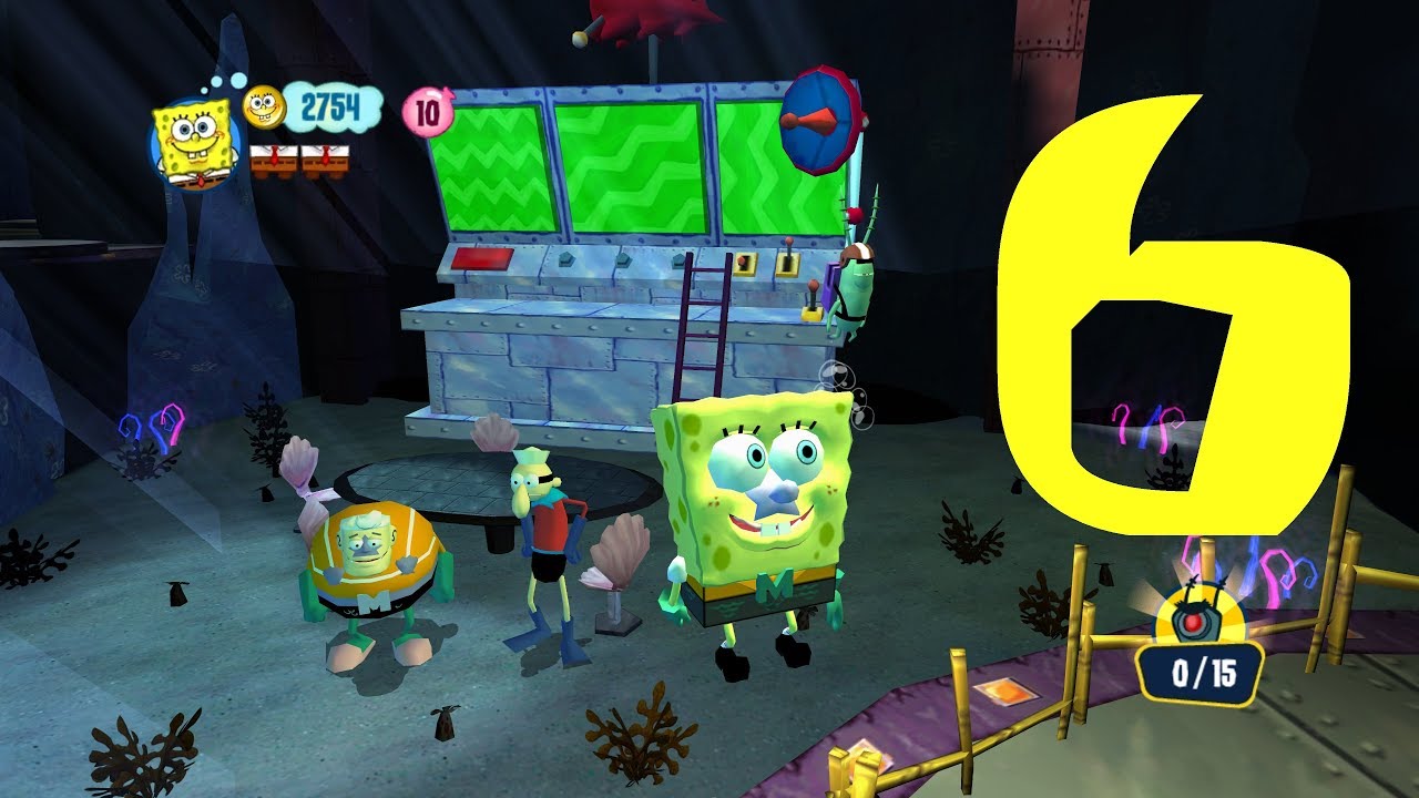 SpongeBob's Truth or Square (Wii) [4K]  Part 6 - Level 6 [Meeting Mermaid Man and Barnacle Boy]