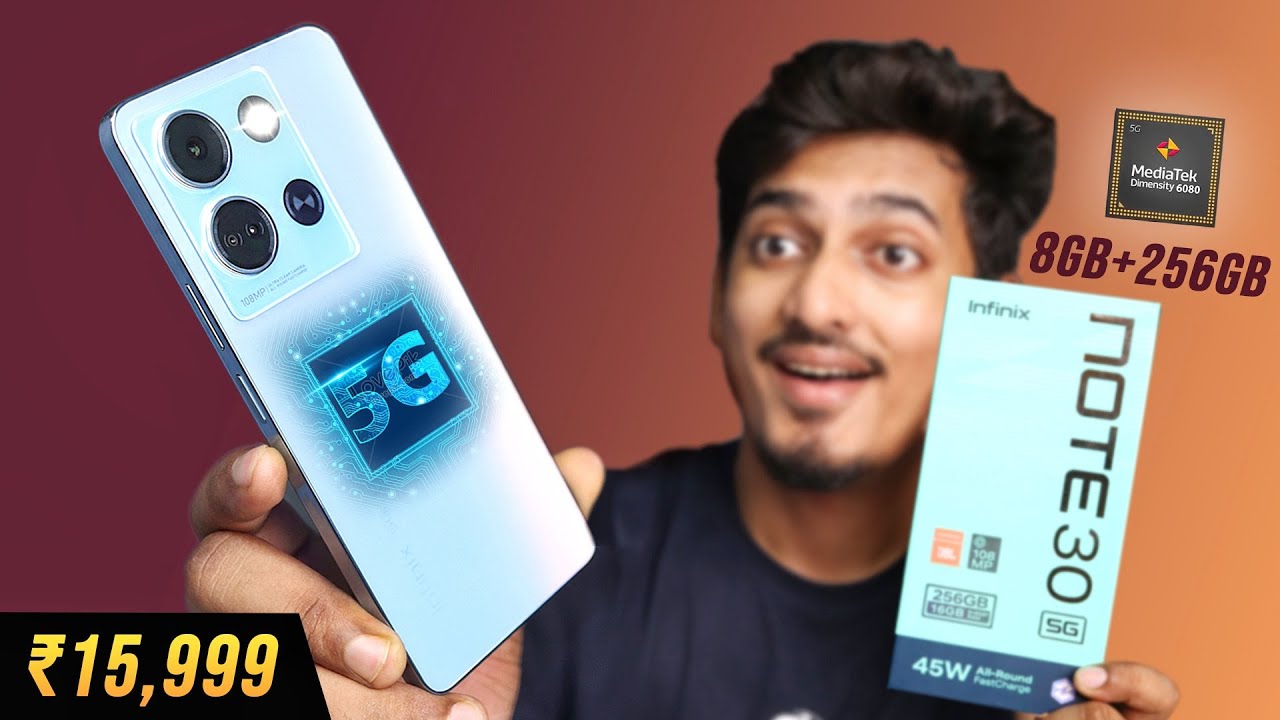 Infinix Note 30 5G Unboxing & First Impression - 16GB+256GB | 108MP Camera | Best 5G Phone in 15k?⚡😍