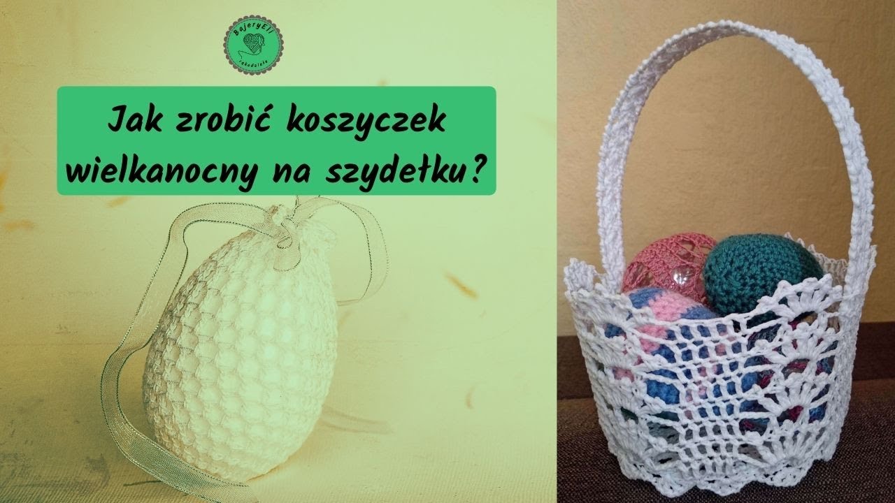 #bajeryeliszydełkowanie #Koszyczek     Koszyczek Ażurowy Szydełko Wielkanocne