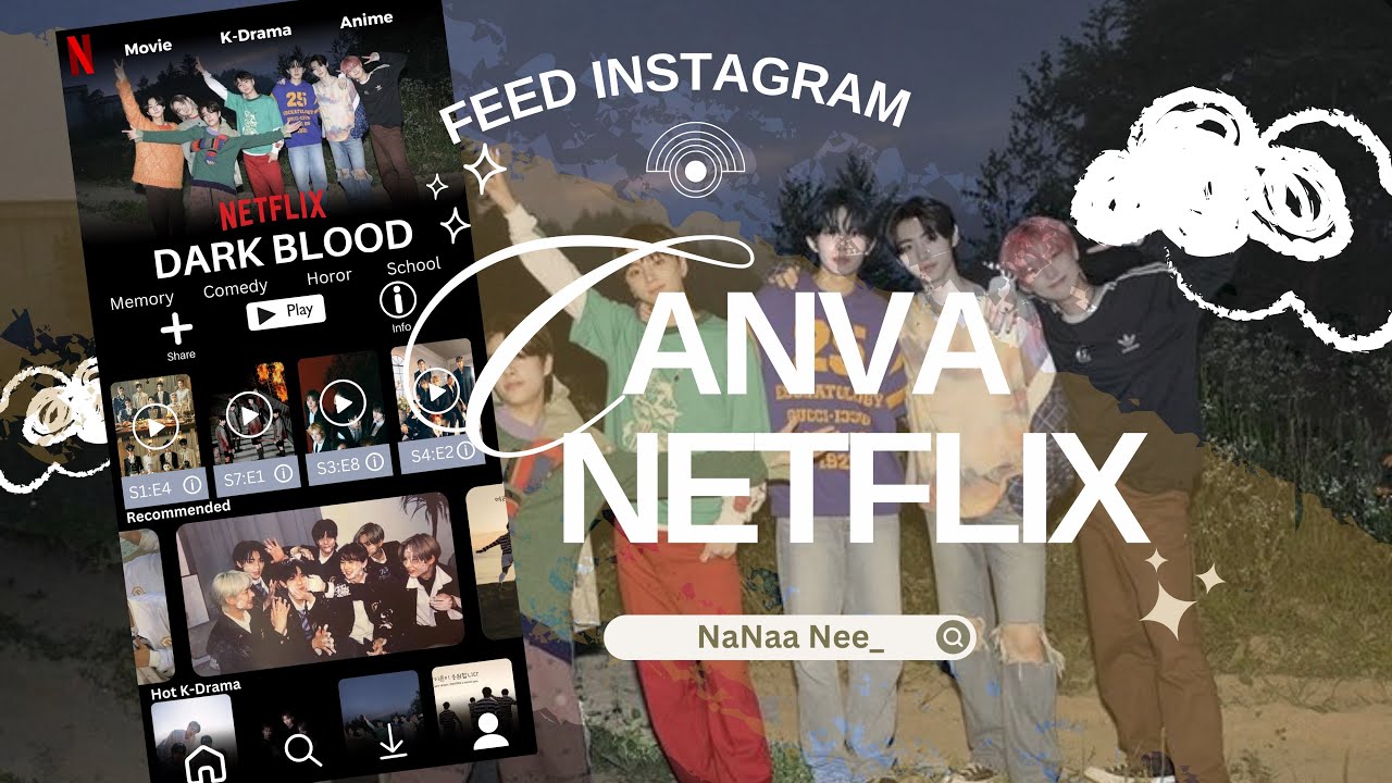 Tutorial Design Puzzle Feed Instagram Theme Netflix | Enhypen Vers