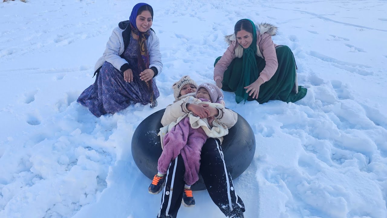 Anisa at the Snow Park | A Happy Day for a Nomadic Girl with a Disability