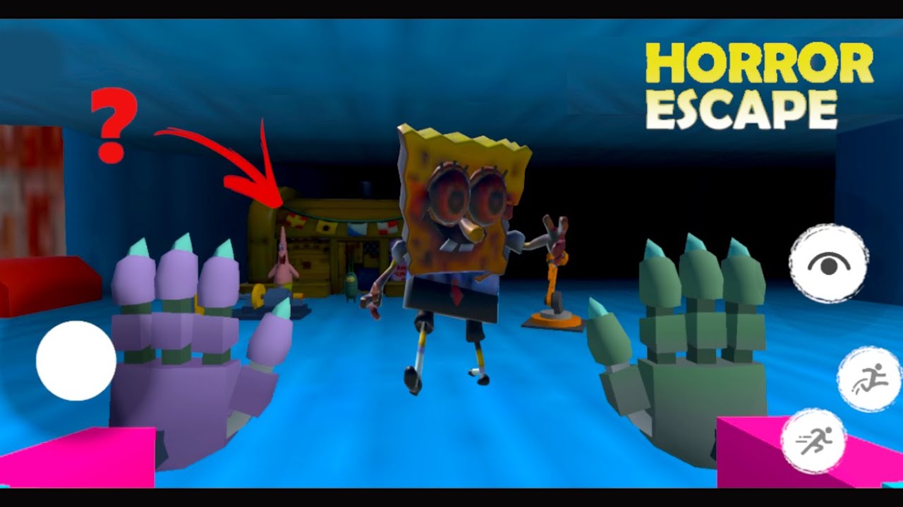 New game horror Bob Esponja? Escape monster in toy factory, full game mobile walkthrough.