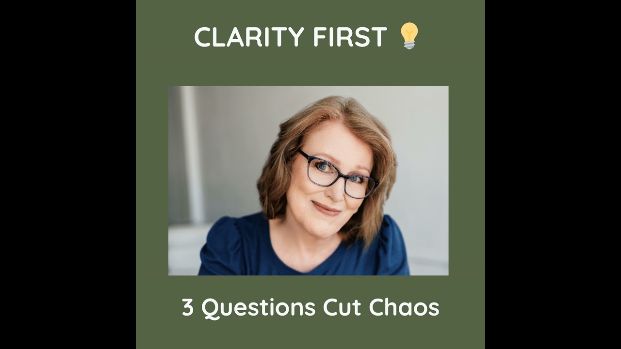 # 19 Clarity First—Cut Chaos, Claim Your Calling