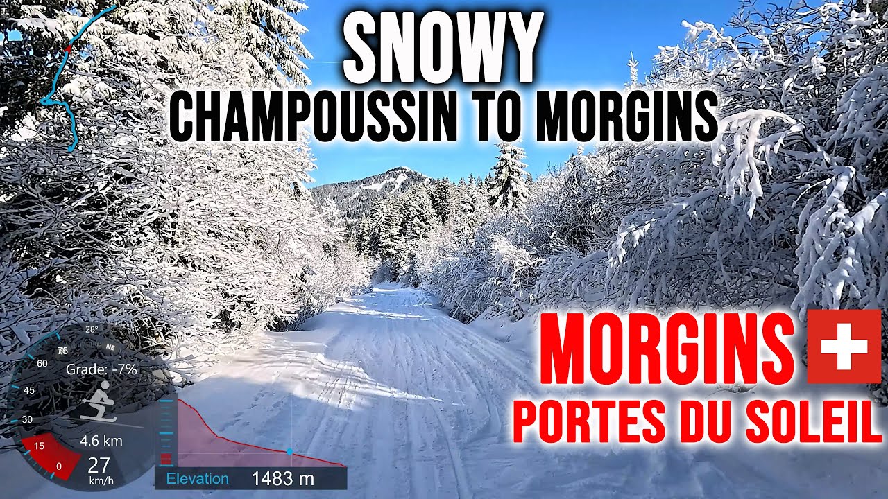 [4K] Skiing Champoussin to Morgins via Didier Défago, Portes du Soleil Switzerland, GoPro HERO13