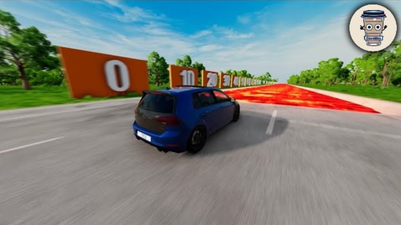 Driving on Lava Challenge #02 BeamNG-Drive