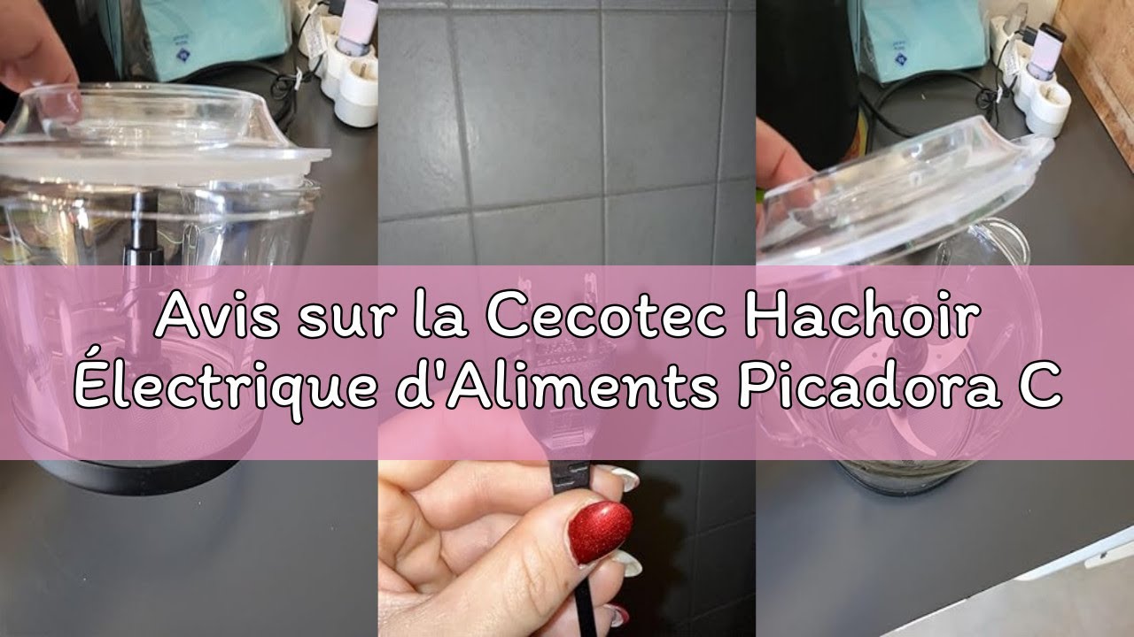 Avis sur la Cecotec Hachoir Électrique d'Aliments Picadora ChopBeat 2000 Delhi Glass. 500 W, Hache,