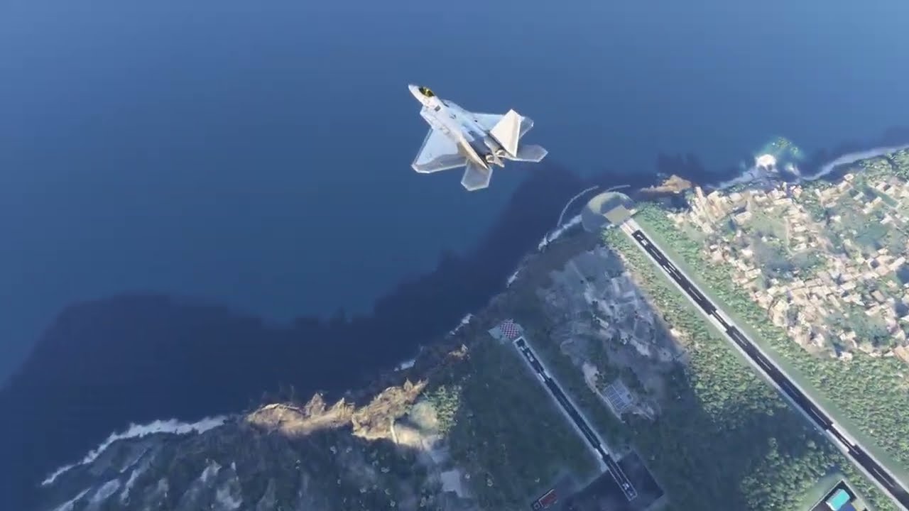 LIM6 TEST07 Flight F-22 - crash entering hangar. Microsoft Flight Simulator 2024