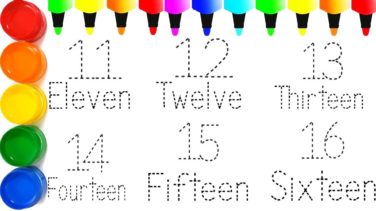 Let's Learn How to Read & Write Numbers with Spelling 11 to 20 for Kids // Easy Learning Video #kids