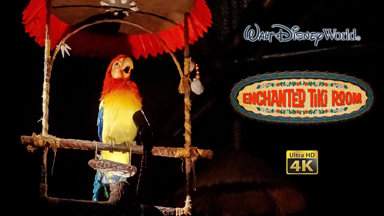 Walt Disney's Enchanted Tiki Room Full Show With Preshow Low Light 4K Walt Disney World 2023 01 22