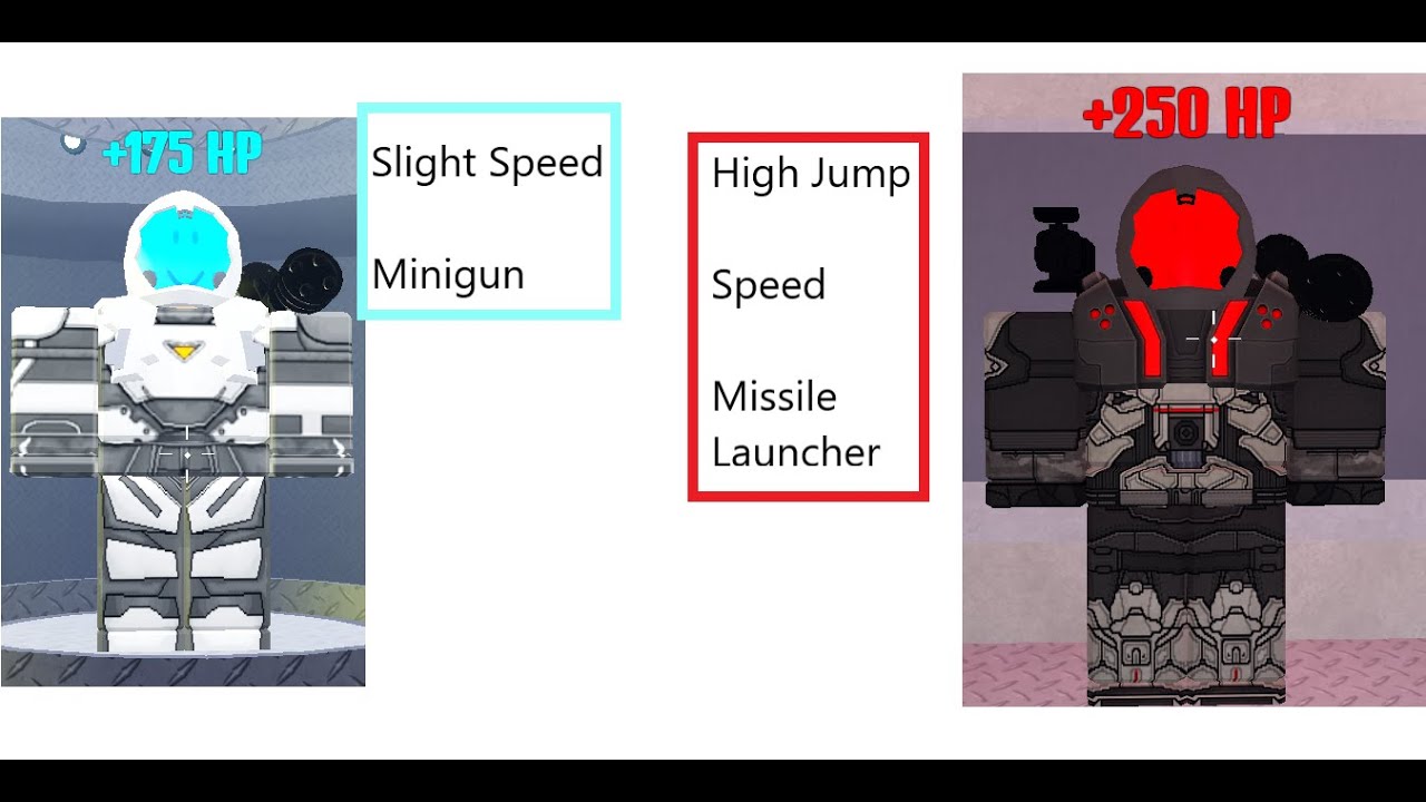 Regular Exosuit vs Mega Exosuit Comparisons | #roblox Zombie Battle Tycoon