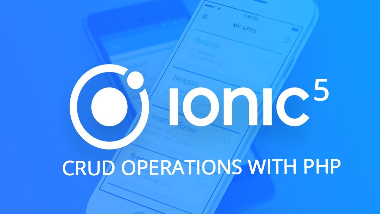 Ionic 5 with PHP and MySQL -  CRUD Operations [Part 2] INSERT and UPDATE