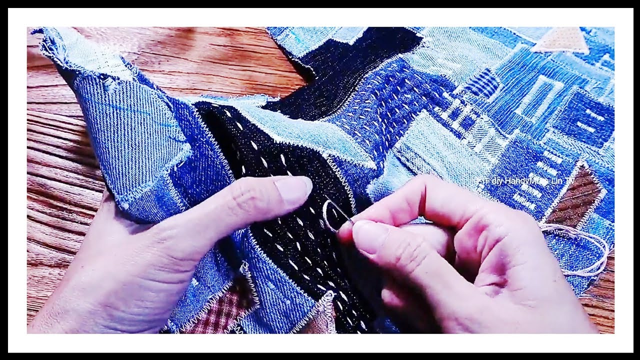 Recycling jeans into practical cloth baskets