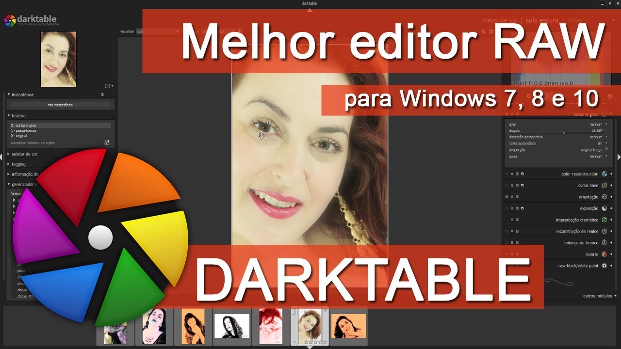 DARKTABLE RETRATOS - REMOÇÃO DE MANCHAS - SUAVIZAR PELE