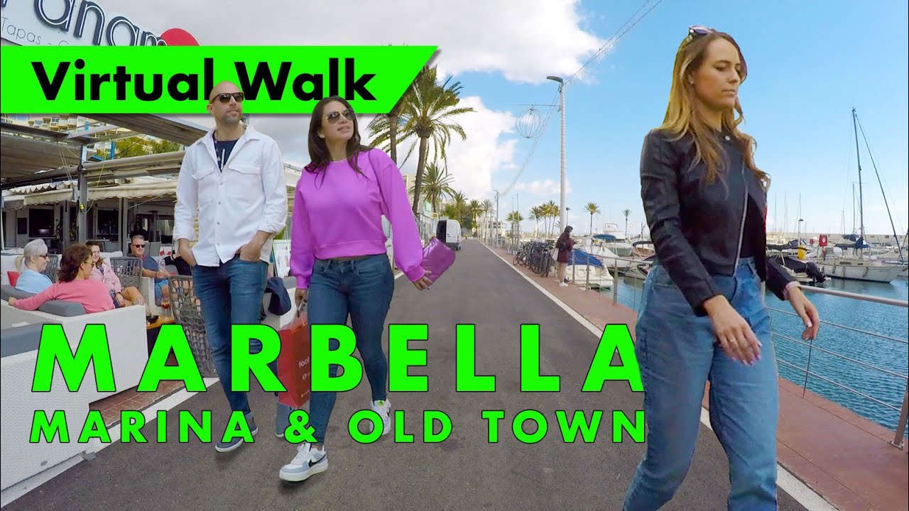 Marbella 🇪🇸 walking tour - Jan 2022 - Marina to old town, Orange Square, Costa del Sol virtual tour