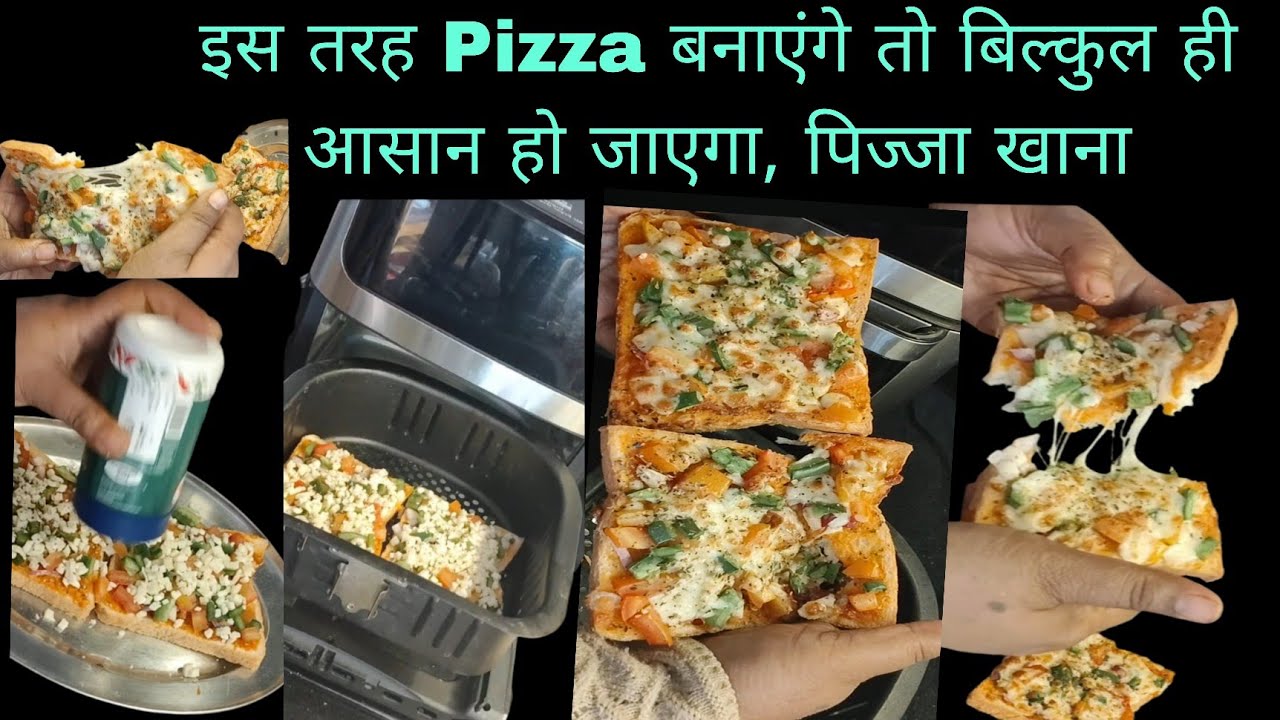Bread Pizza In Air fryer l how to make bread pizza, Cooking #airfryercooking #pizza #live #sajayarth
