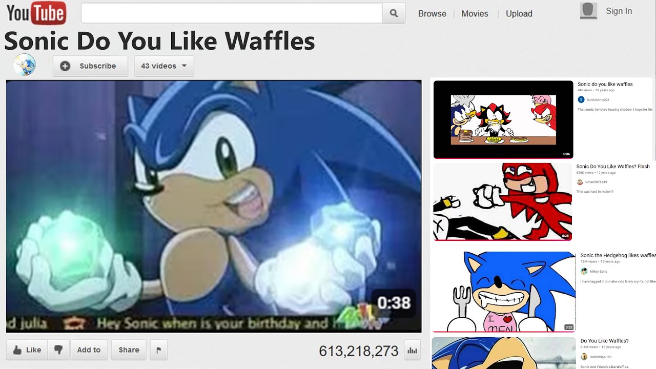 Nostalgic Sonic Do You Like Waffles Videos