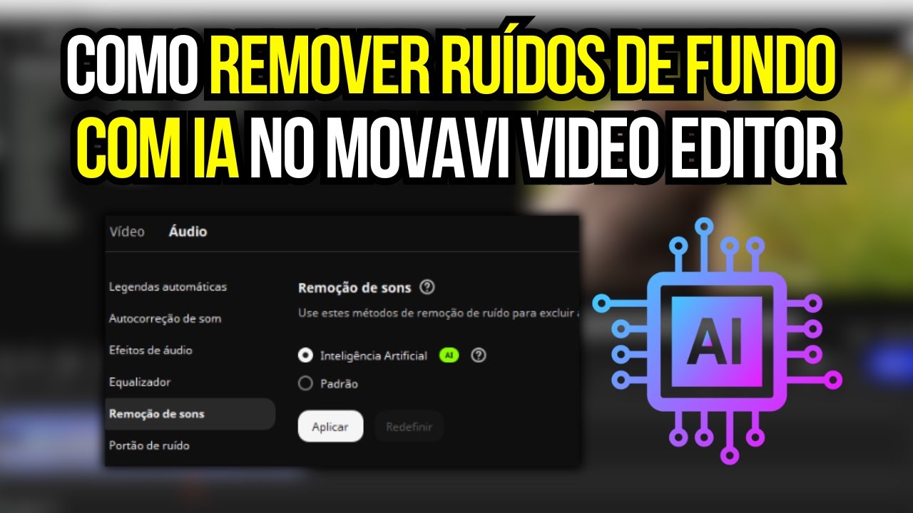 Como Remover Ruídos de Fundo com IA no Movavi Video Editor