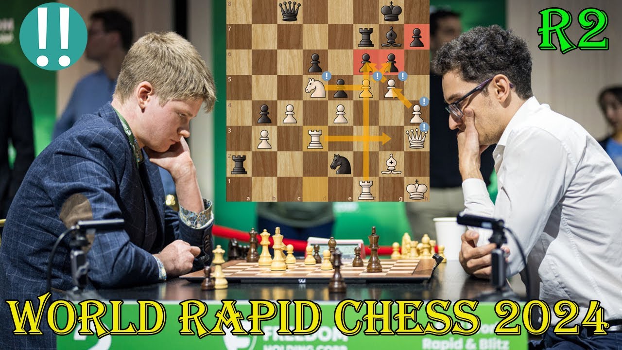 WHAT A WIN!! Volodar Murzin vs Fabiano Caruana || World Rapid Chess 2024 - R2