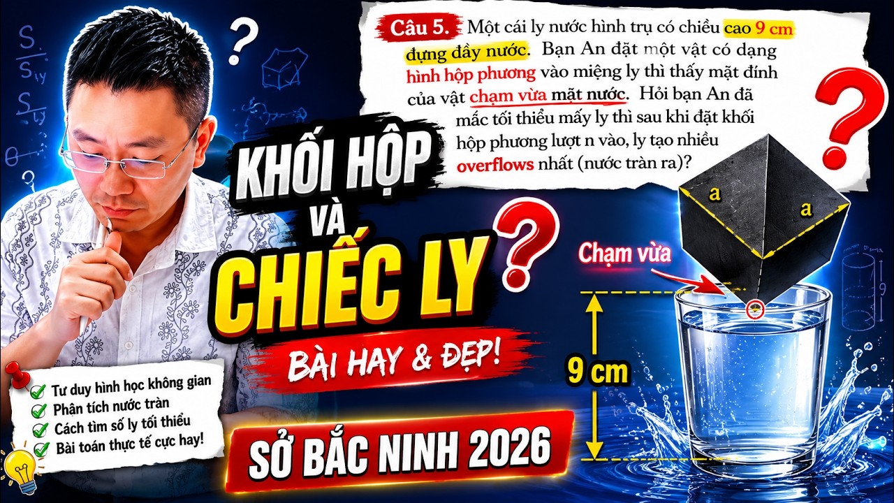 Bài toán nước tràn ly của Sở Bắc Ninh 2026