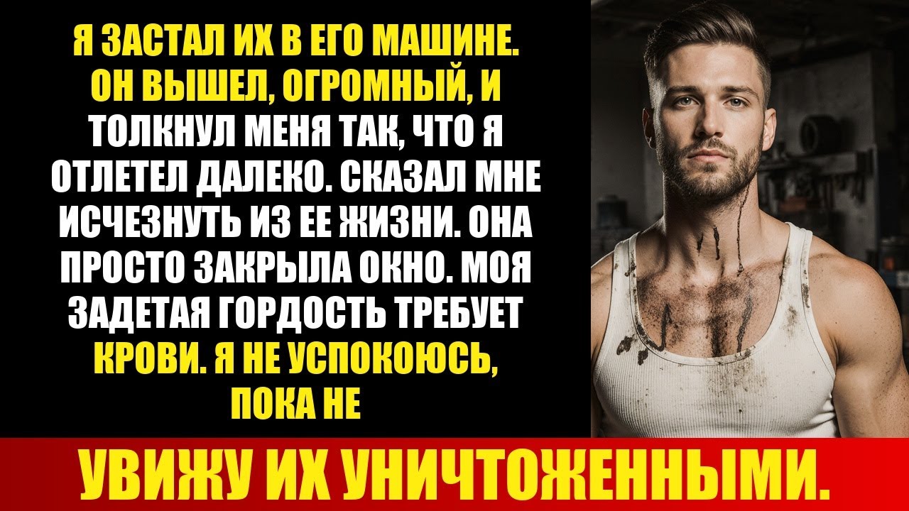 Я ЗАСТАЛ ИХ В ЕГО МАШИНЕ. ОН ВЫШЕЛ, ОГРОМНЫЙ, И ТОЛКНУЛ МЕНЯ ТАК, ЧТО Я ОТЛЕТЕЛ ДАЛЕКО. СКАЗАЛ МН...