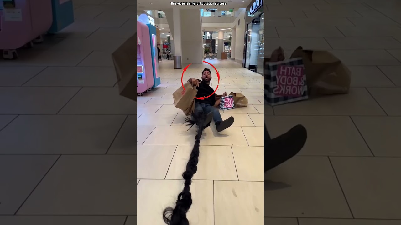 Girl is dragging her long hair like Burj Khalifa 😲