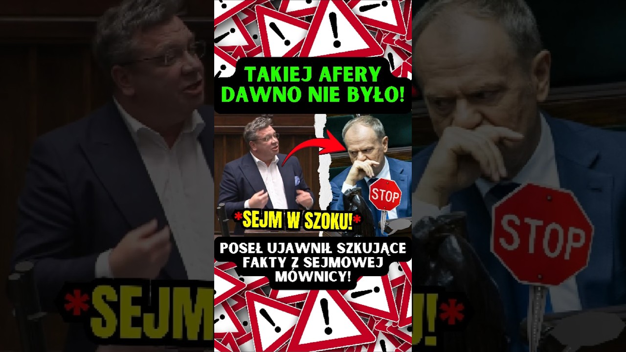 TAKIEJ AFERY DAWNO NIE BYŁO! POSEŁ UJAWNIŁ SZOKUJĄCE FAKTY Z SEJMOWEJ M&Oacute;WNICY!