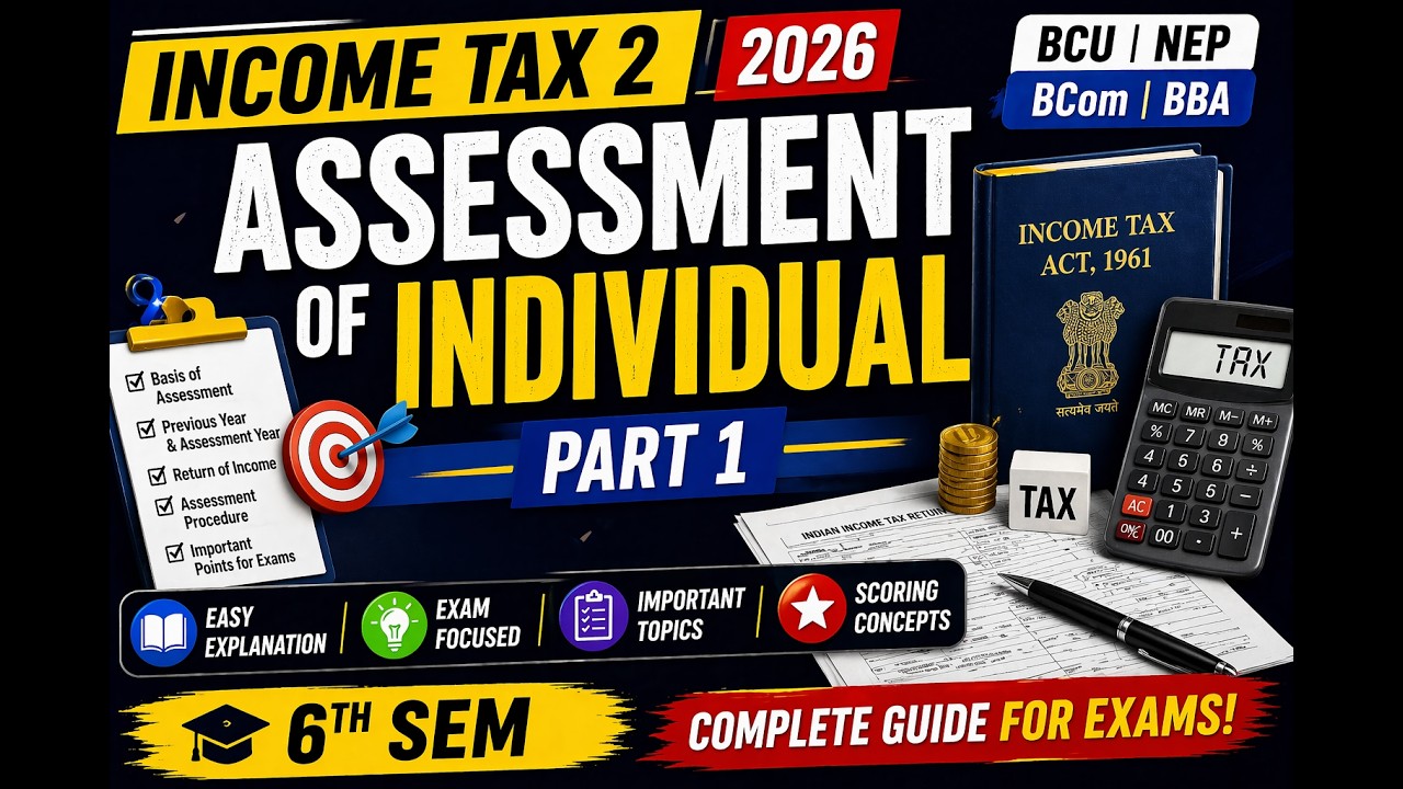 Assessment of individual part 1 6th sem income tax 2 l BCom BBA NEP bcu l rj angry bird