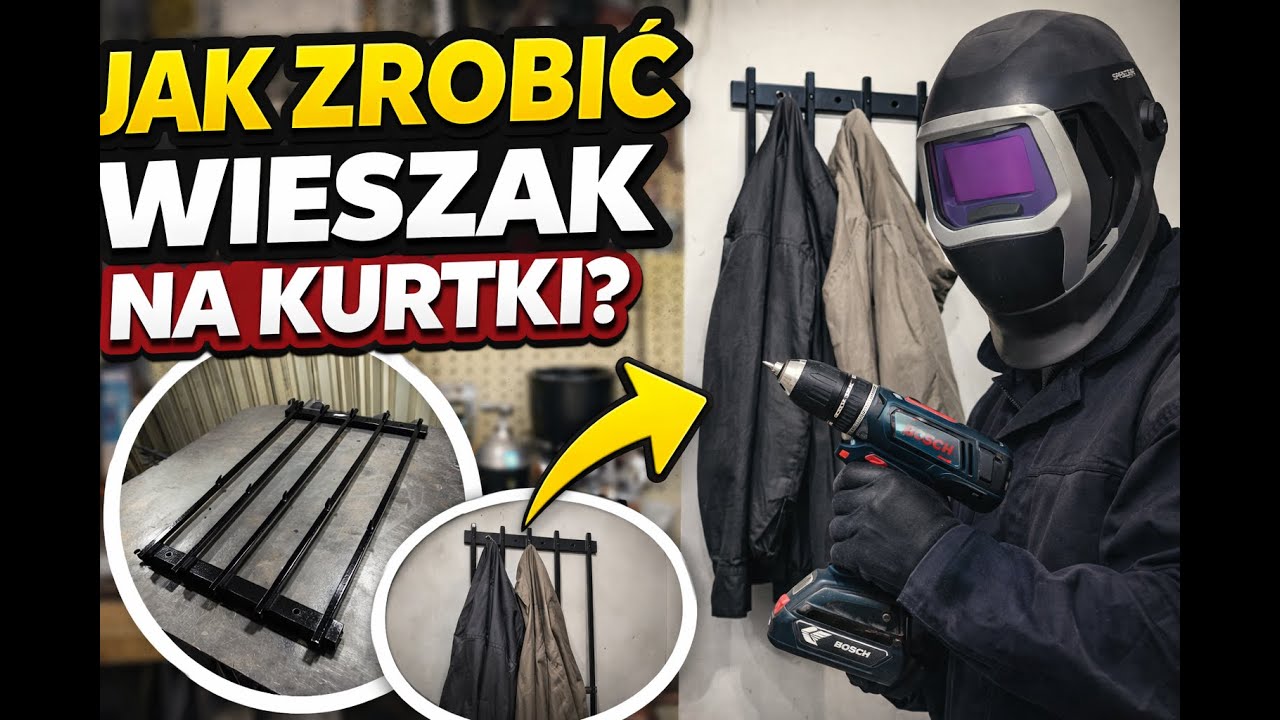 Wieszak loftowy DIY | Jak zrobić wieszak na kurtki krok po kroku