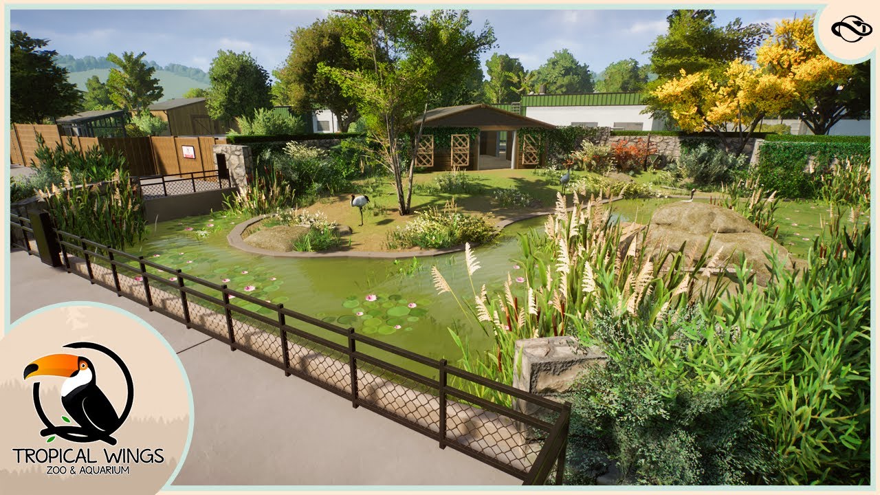 Planet Zoo | The Crowned Crane | Red-Crowned Crane Habitat | Tropical Wings Zoo | Ep.26