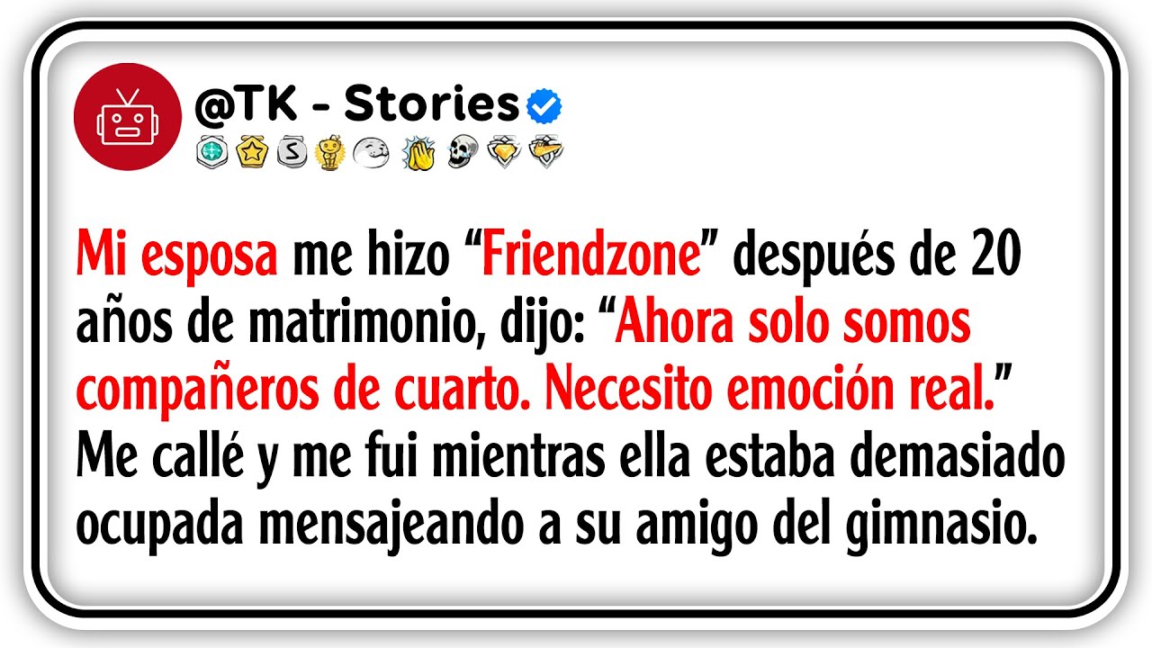 Mi esposa me hizo “friendzone” después de 20 años de matrimonio, dijo “Ahora solo somos compañeros..
