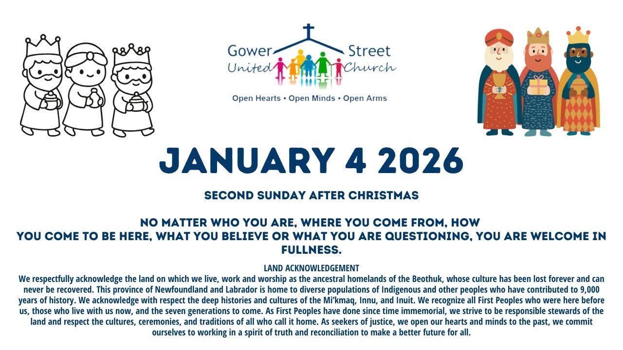 Gower Street United Church Live - Worship, Sunday, January 4, 2026