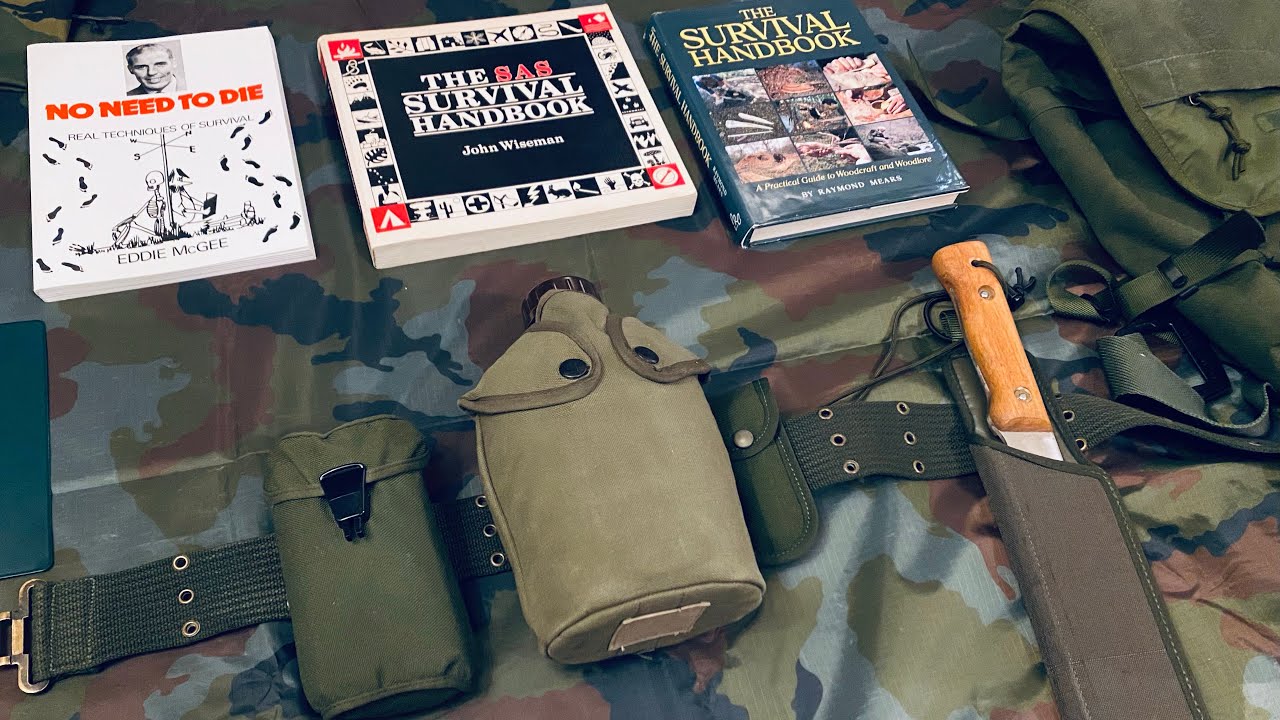 Survival equipment used in the late 1980s to the 1990s for military combat & survival training