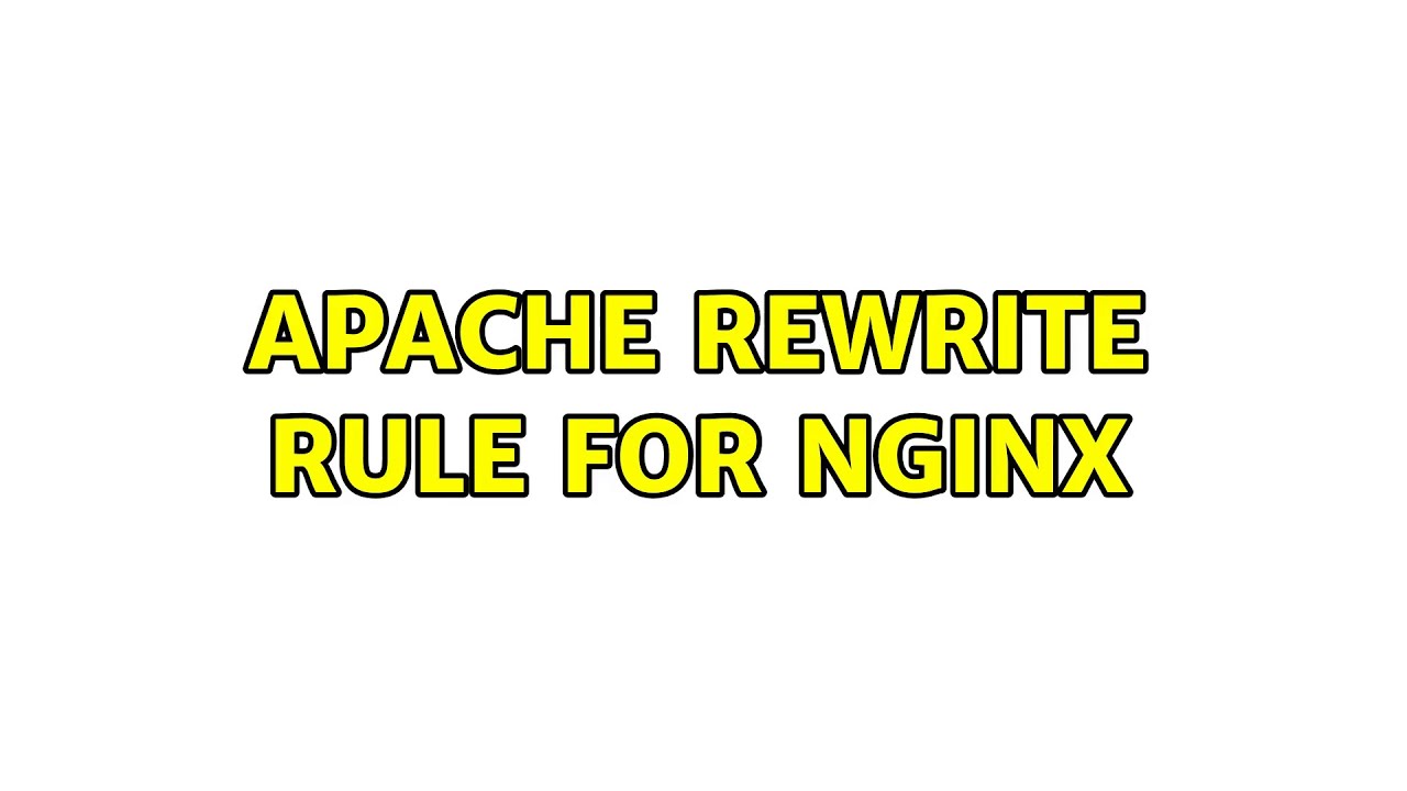 Apache rewrite rule for nginx