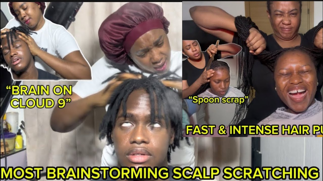 ASMR : COMPILATION VIDEO FAKE SPITPAINT ON DIRTY LOCS , nitpicking for deep sleep using tools 