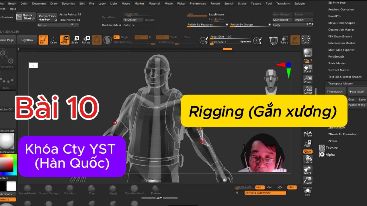 Bài 10/20 - Rigging (Gắn xương) | Học Zbrush