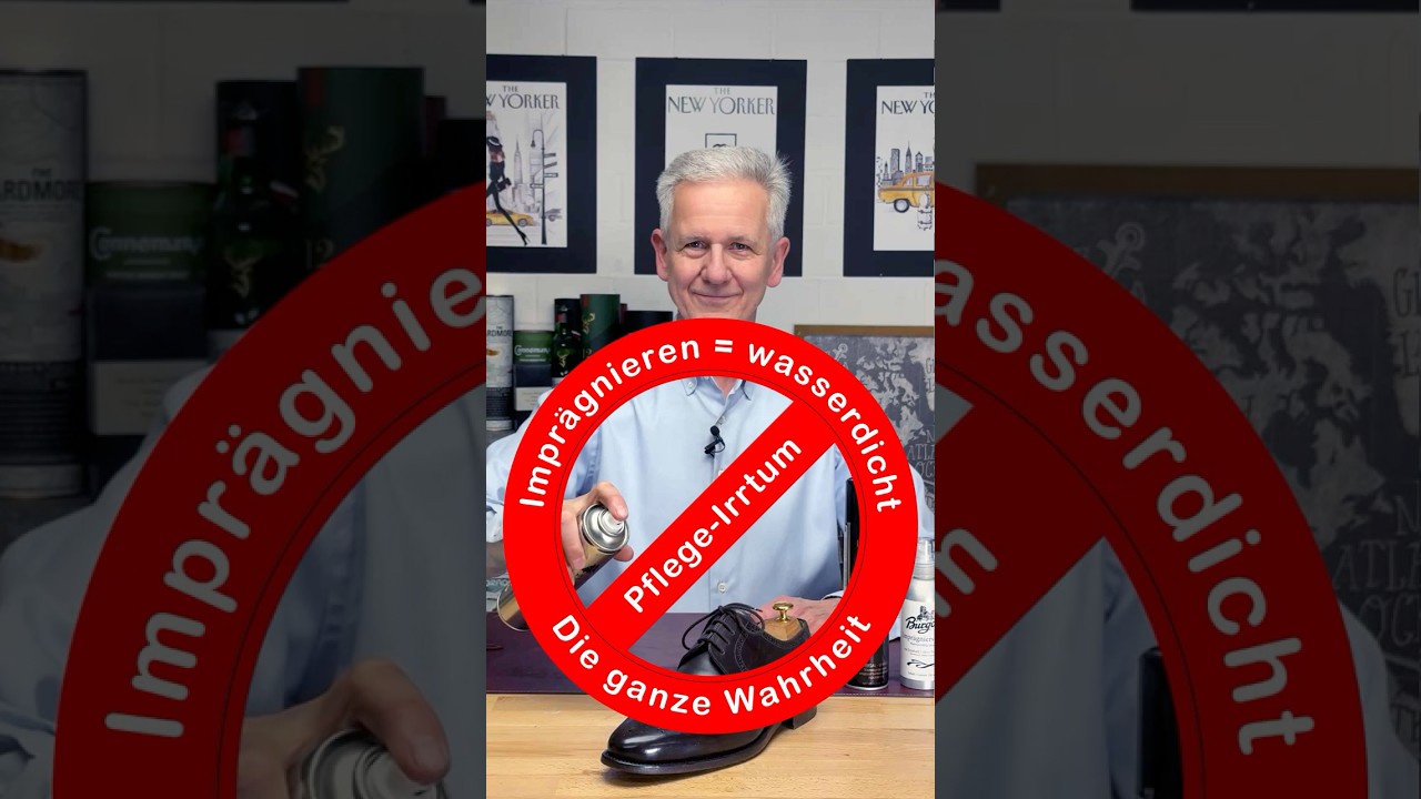 Schuhpflege-Irrtum: Impr&auml;gnierspray macht Schuhe wasserdicht.