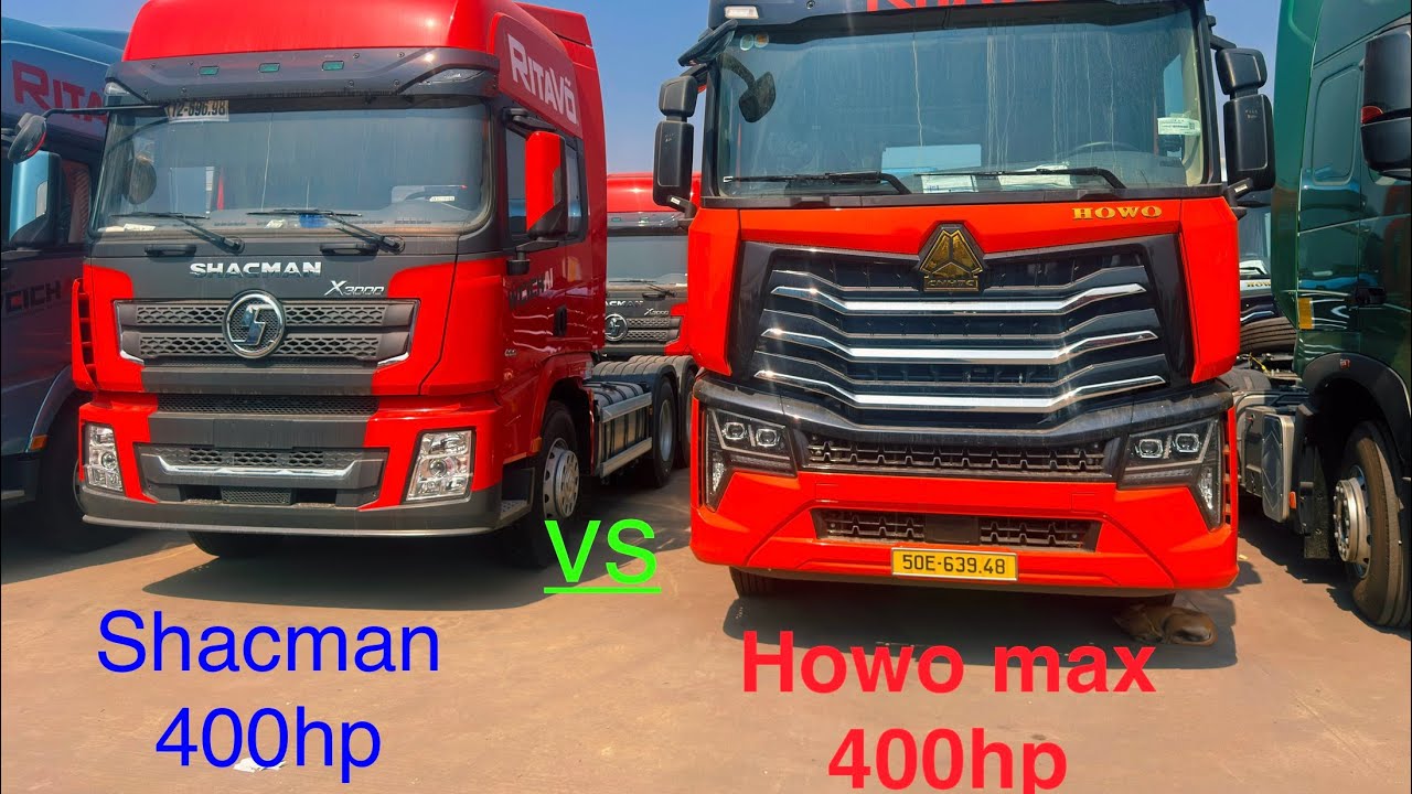 So sánh chi tiết xe đầu kéo howo max 400hp và đầu kéo shacman 400hp