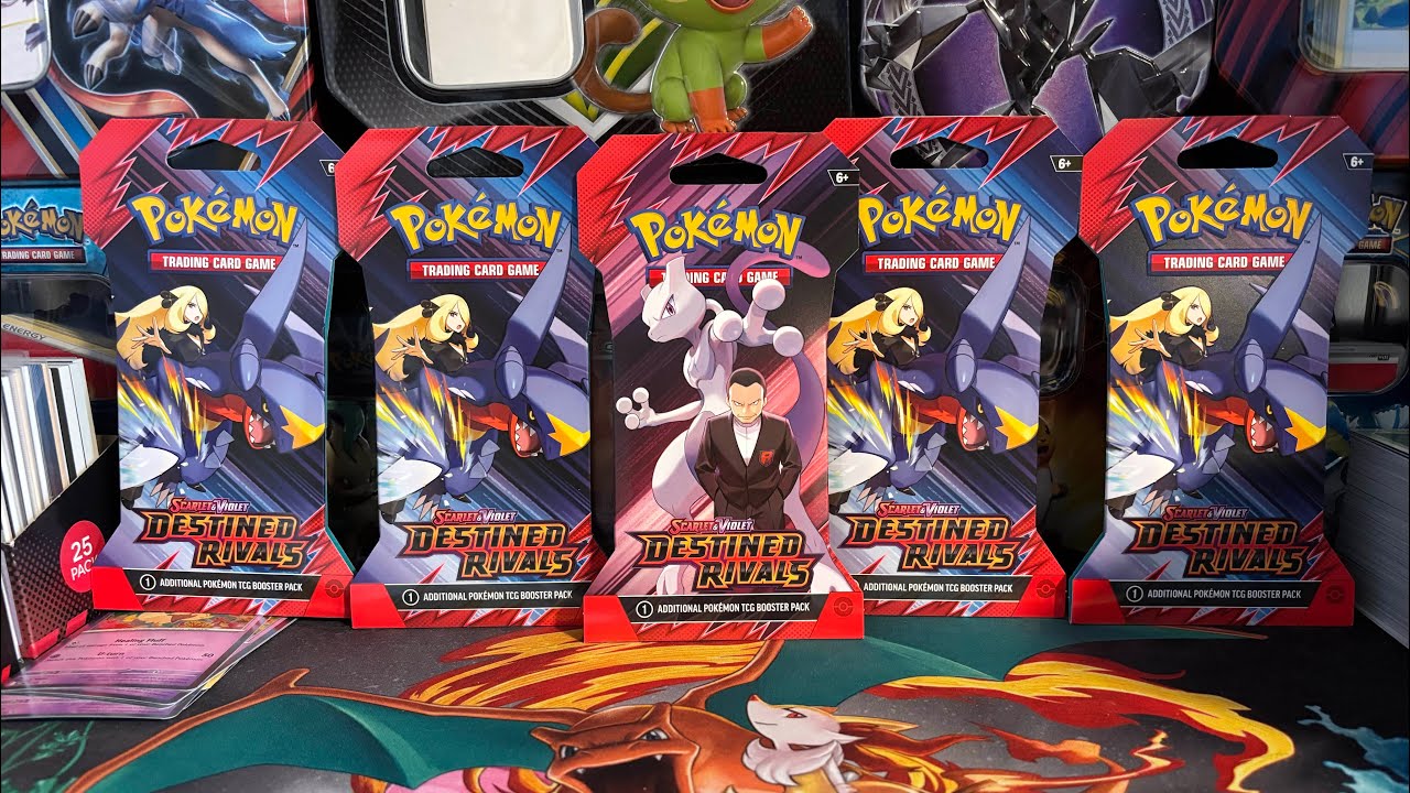 5 Pokémon Destined Rivals Blister Packs #pokemon #fypシ #viral #collectiblecards #pokemoncards