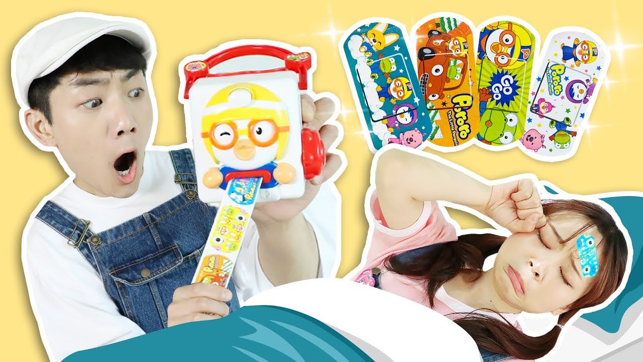 吃寶露露炸醬面的坤坤用寶露露創可貼幫助小伶恢復健康吧！小伶玩具 | Xiaoling toys