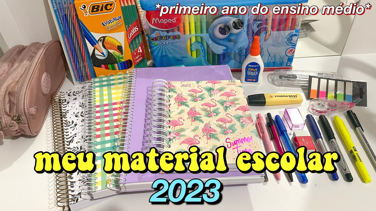 Meu material escolar 2023 - primeiro ano do ensino médio ✨📚