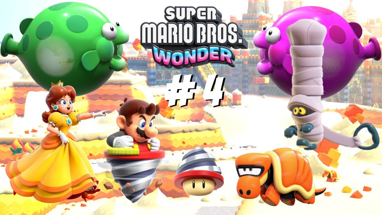 Super Mario Bros. Wonder 100% Walkthrough Part 4 Sunbaked Desert