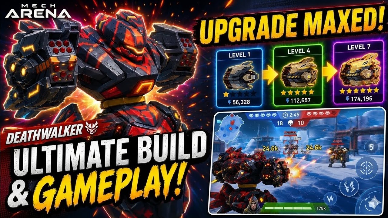 Deathwalker Build Guide ⚡ Upgrade & Full Gameplay | Mech Arena