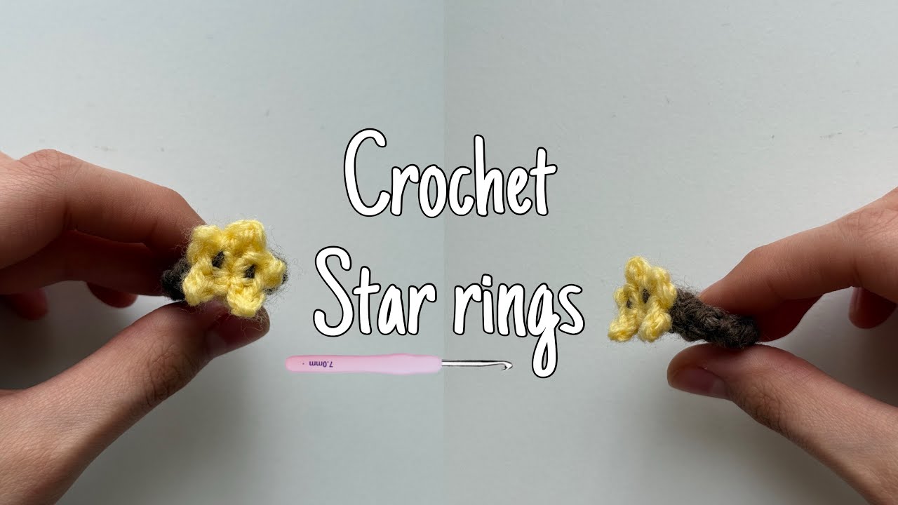 How to crochet star rings? (Beginner friendly)